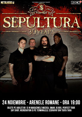 Sepultura aniverseaza 30 de ani la Bucuresti